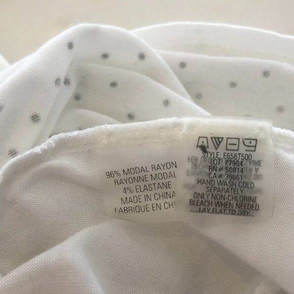 ELIE TAHARI WHITE CRYSTAL EMBELLISHED  MODAL TANK TOP SIZE XS NWOTS! - Picture 15 of 15